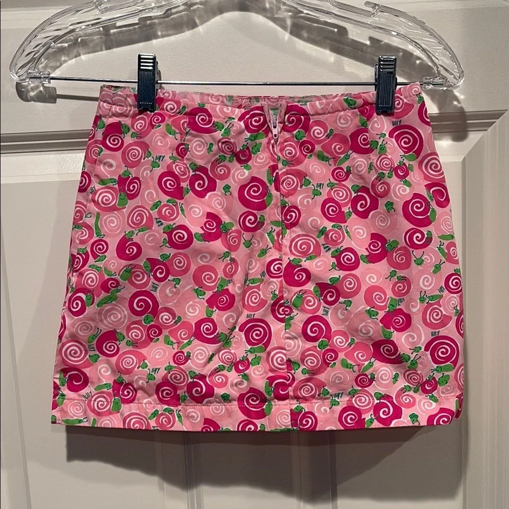 Lilly Pulitzer Y2K Pink Snail Rolls Royce Pink Skort - kids 8